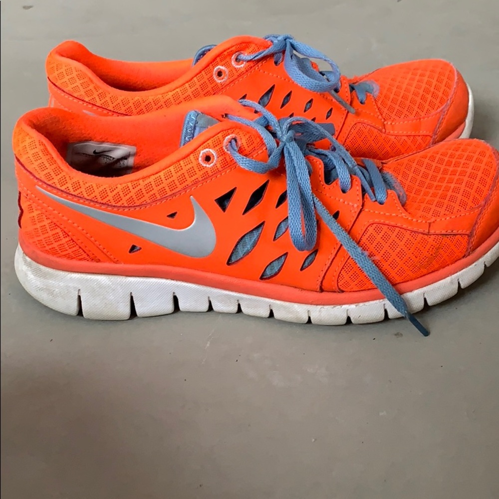 Orange and blue Nike’s! Size 8.5